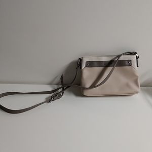 Nine West Beige and Brown PVC Crossbody Purse